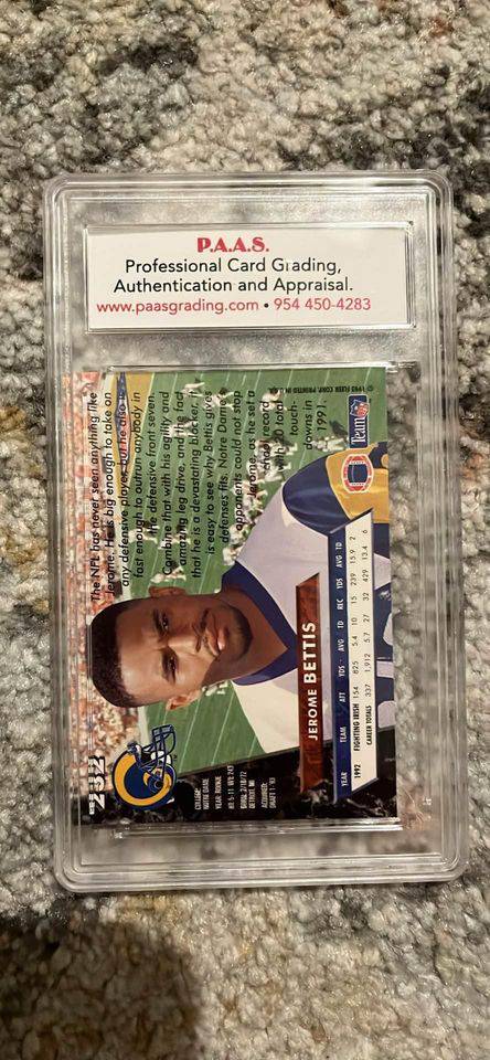Jerome Bettis 1993 Fleer Ultra #232 Rookie Rams NFL Card PAAS GEM-MT 9.5