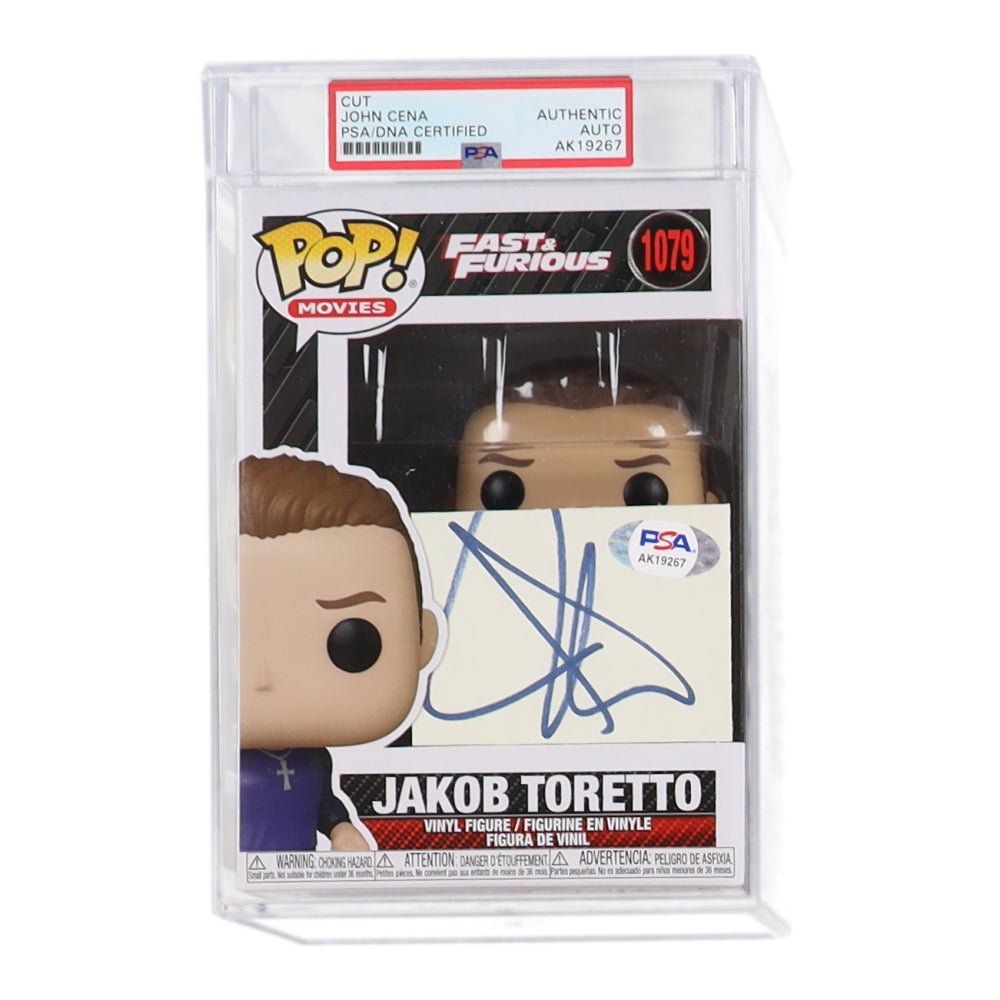 John Cena Signed Cut with Fast & Furious Funko Pop #1079 (PSA)