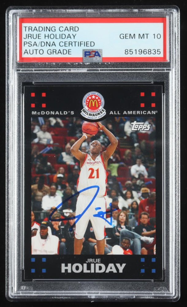Jrue Holiday Signed 2008 Topps All-American #JH (PSA 10)