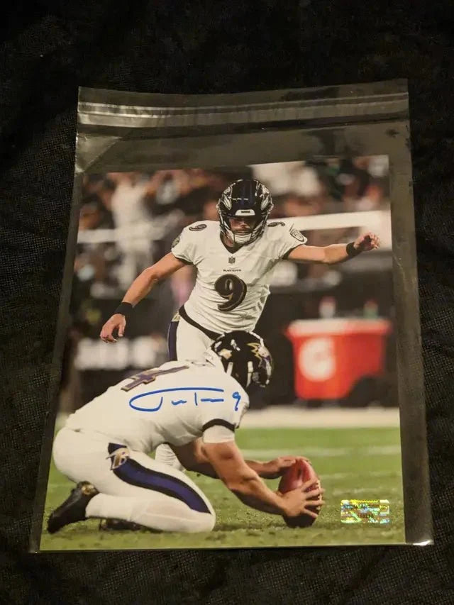 Justin Tucker Signed 8x10 Photo (COA)