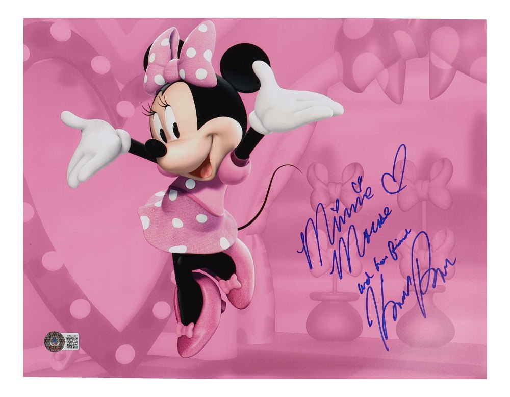 Kaitlyn Robrock Signed Minnie Mouse 11x14 Photo, Inscribed (Beckett)