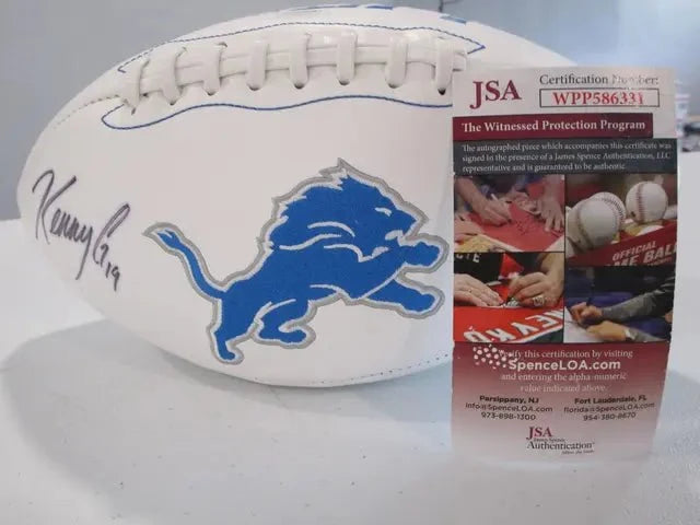 Kenny Golladay Lions Signed Logo Football (JSA COA)