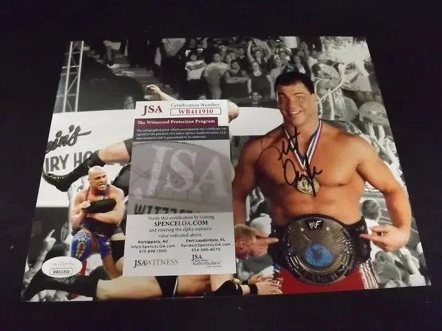Kurt Angle Signed WWE 8x10 Photo (JSA COA)