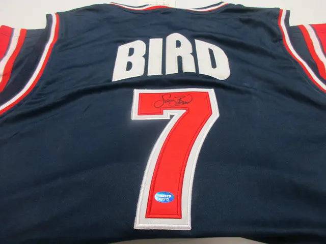 Larry Bird Team USA Signed Basketball Jersey (TAA COA)