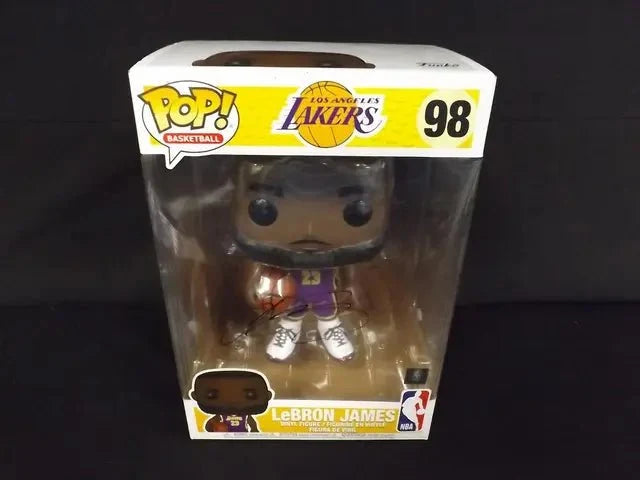 LeBron James Signed Jumbo Lakers Funko Pop #98 (COA)