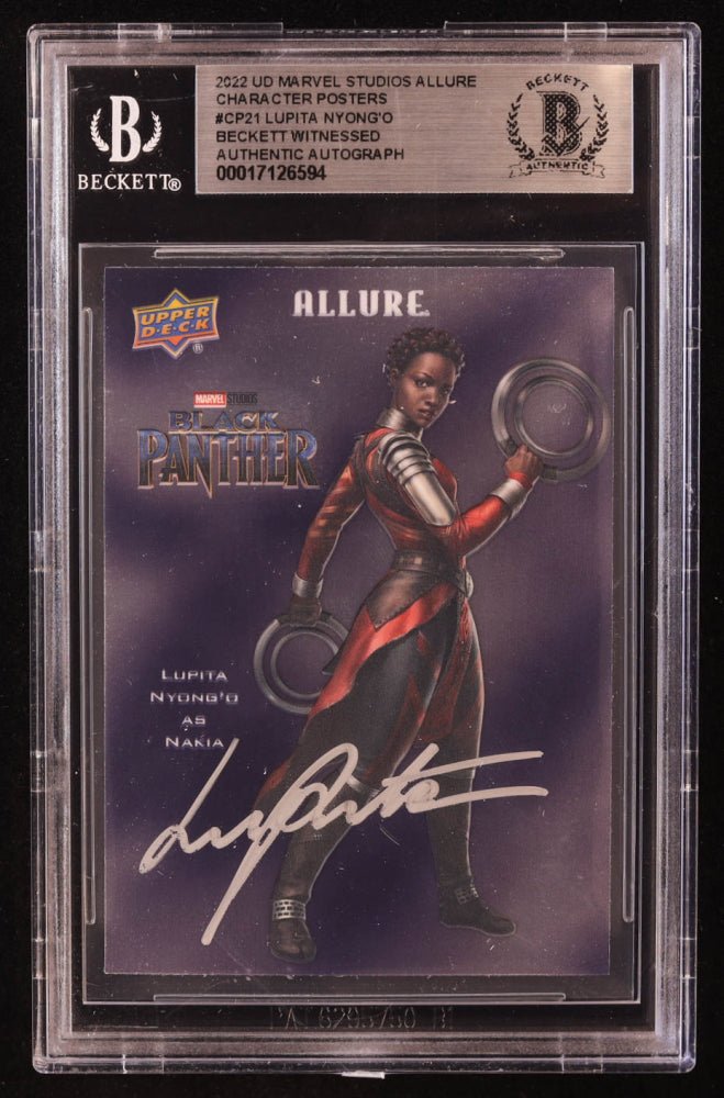 Lupita Nyong'o Signed 2022 UD Marvel Allure #CP21 (BGS)