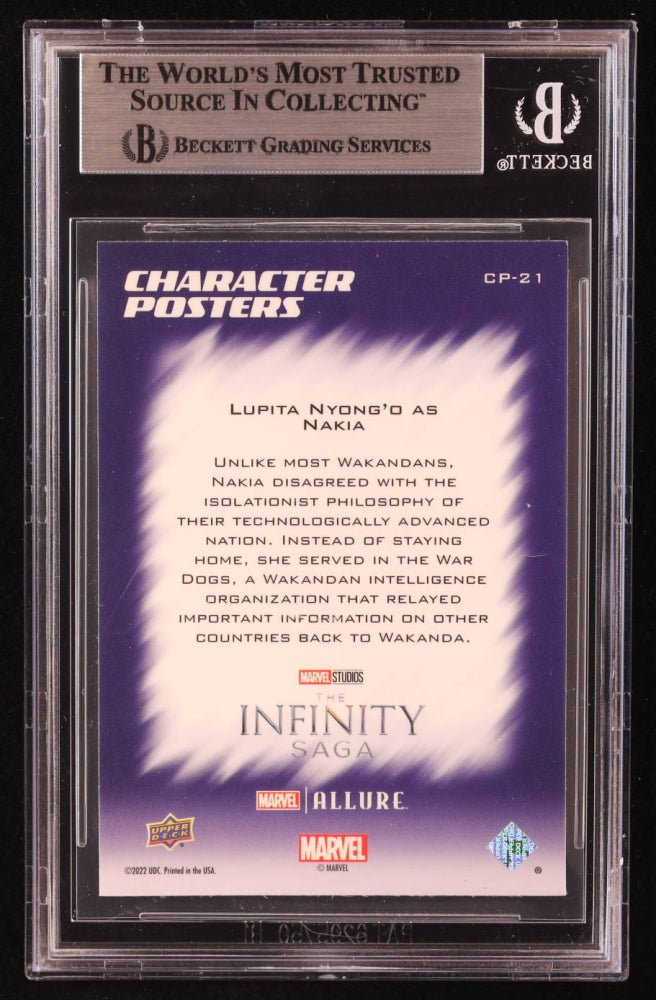 Lupita Nyong'o Signed 2022 UD Marvel Allure #CP21 (BGS)