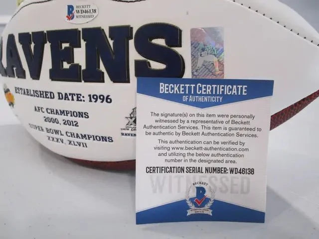 Mark Ingram Ravens Signed Logo Football (Beckett COA)