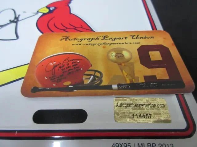 Mark McGwire Signed License Plate EUA COA