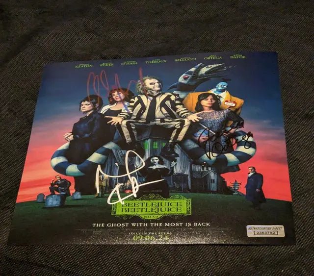 Beetlejuice Cast Signed 8x10 Photo, 3 Signatures (COA)