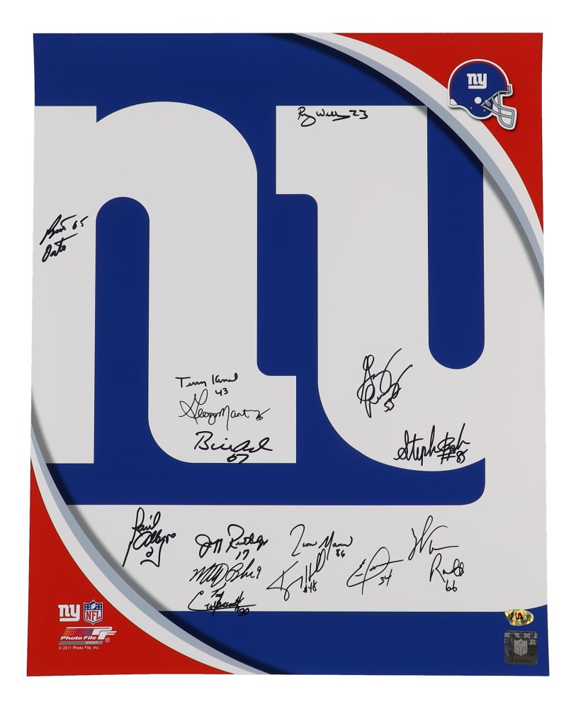 New York Giants Team-Signed 16x20 Photo, 15 Signatures (MAB)