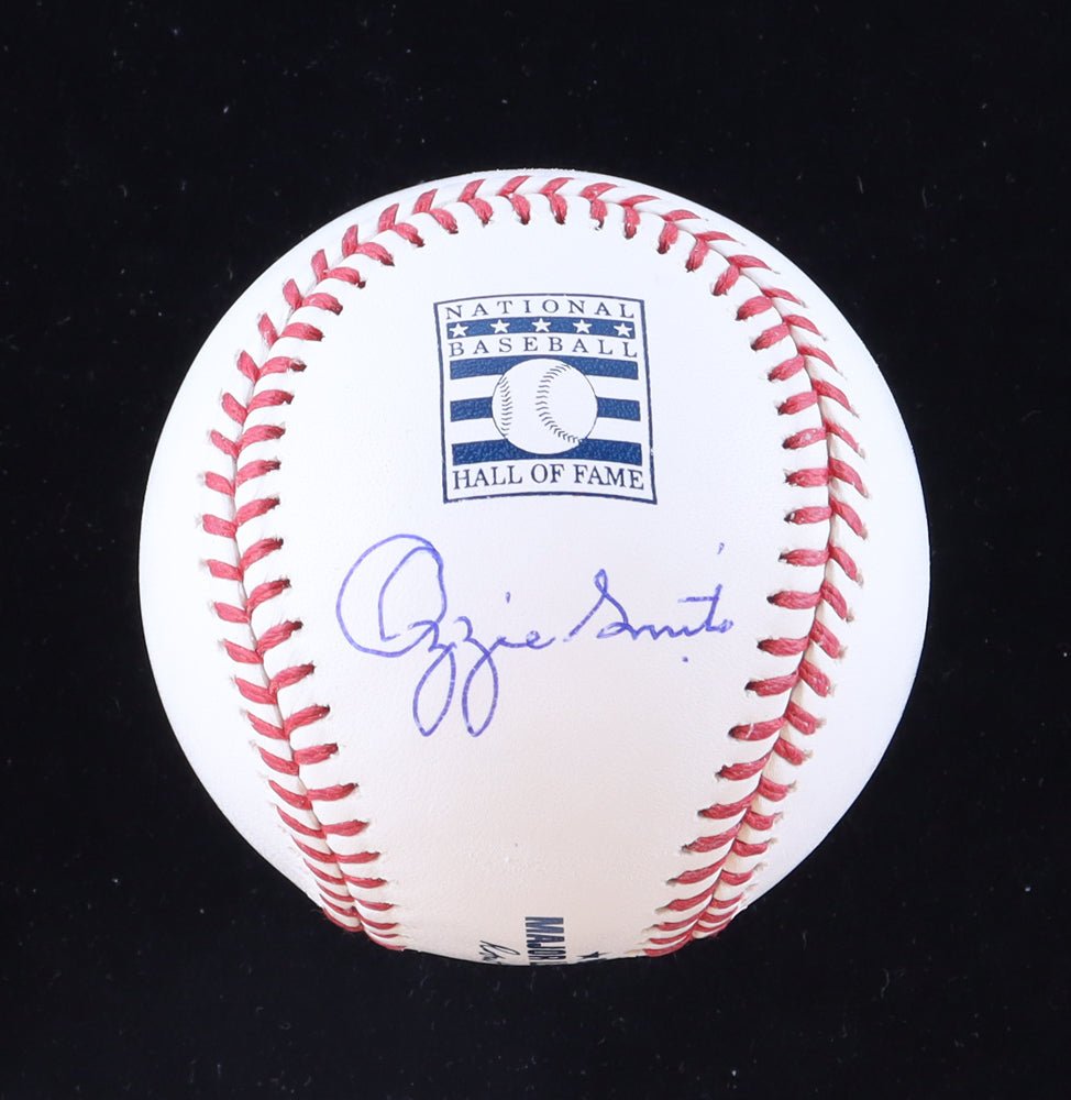 Ozzie Smith Signed HOF Baseball with Case (PSA Graded 10)