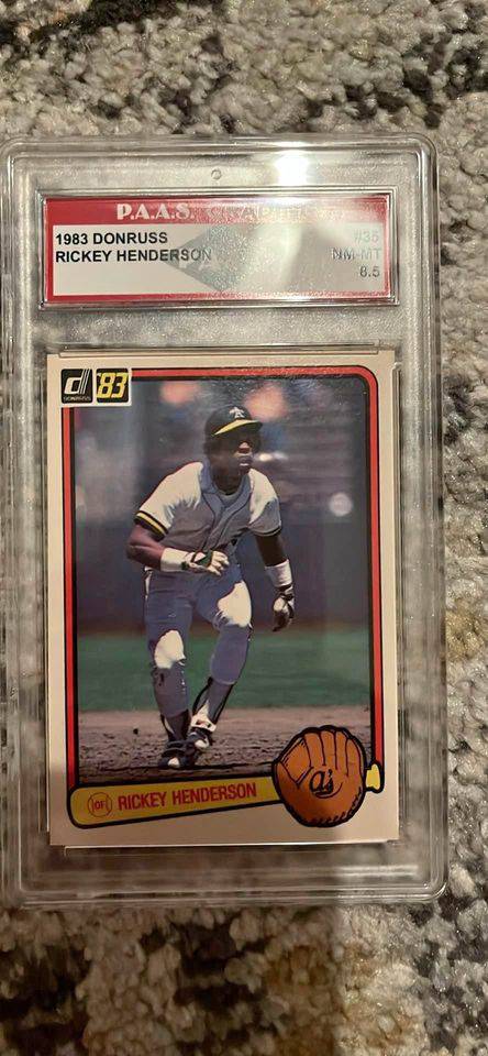 Rickey Henderson 1983 Donruss Oakland Athletics MLB Card PAAS NM-MT 8.5