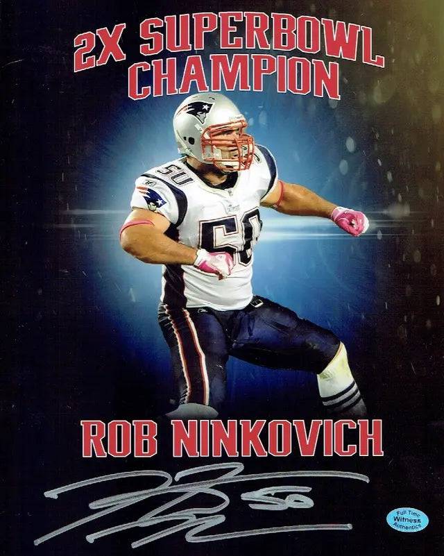Rob Ninkovich New England Patriots Autographed 8x10 Photo Full Time coa