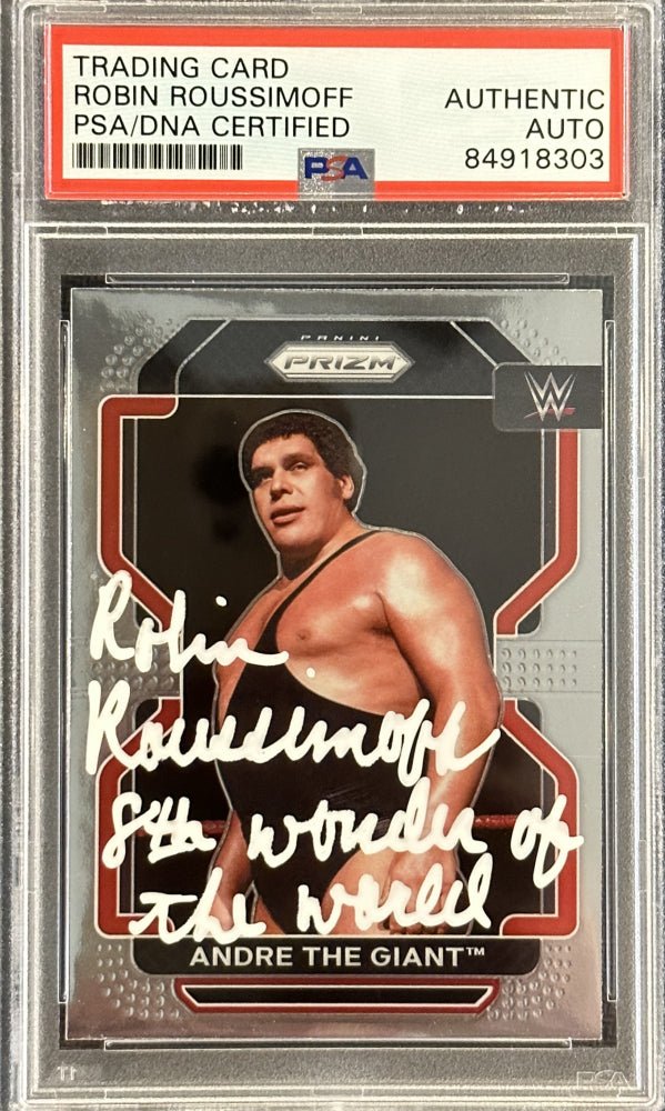 Robin Roussimoff Signed WWE Andre the Giant #200 (PSA)