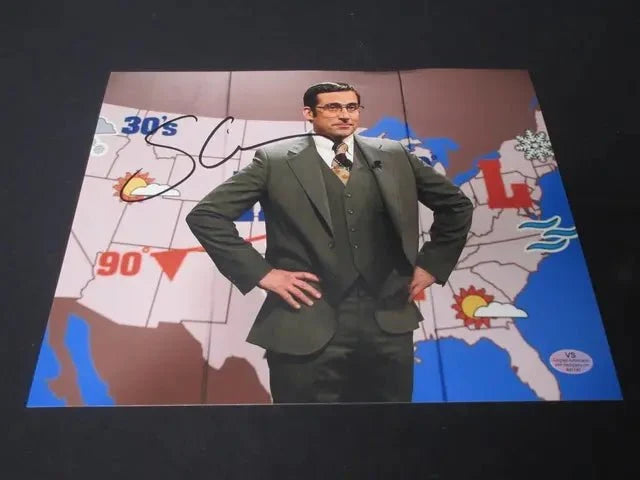 Steve Carell Signed Anchorman / The Office 8x10 Photo (VSA COA)