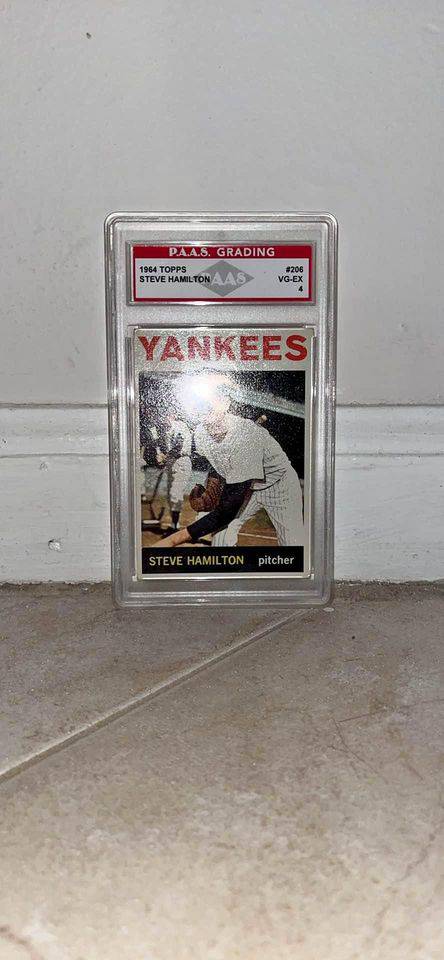 Steve Hamilton 1964 Topps #206 New York Yankees MLB Card PAAS VG-EX 4