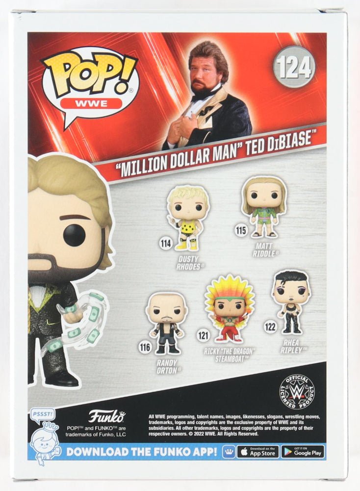 Ted DiBiase Signed WWE Funko Pop #124 (JSA)