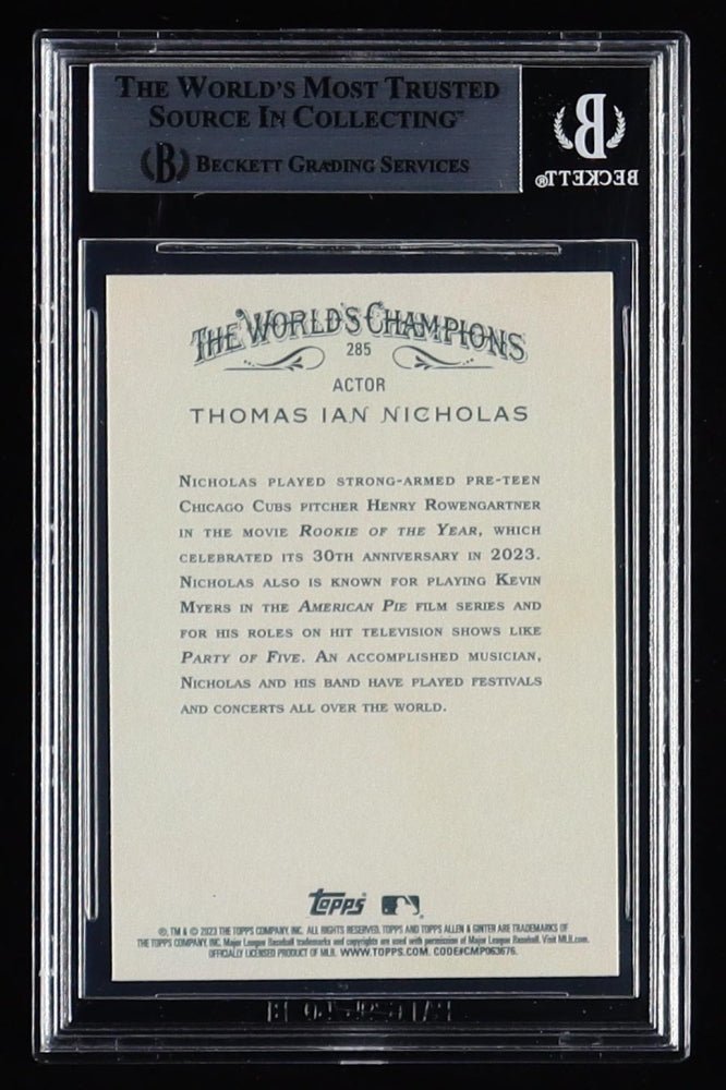 Thomas Ian Nicholas Signed 2023 Allen & Ginter #285 (Beckett)
