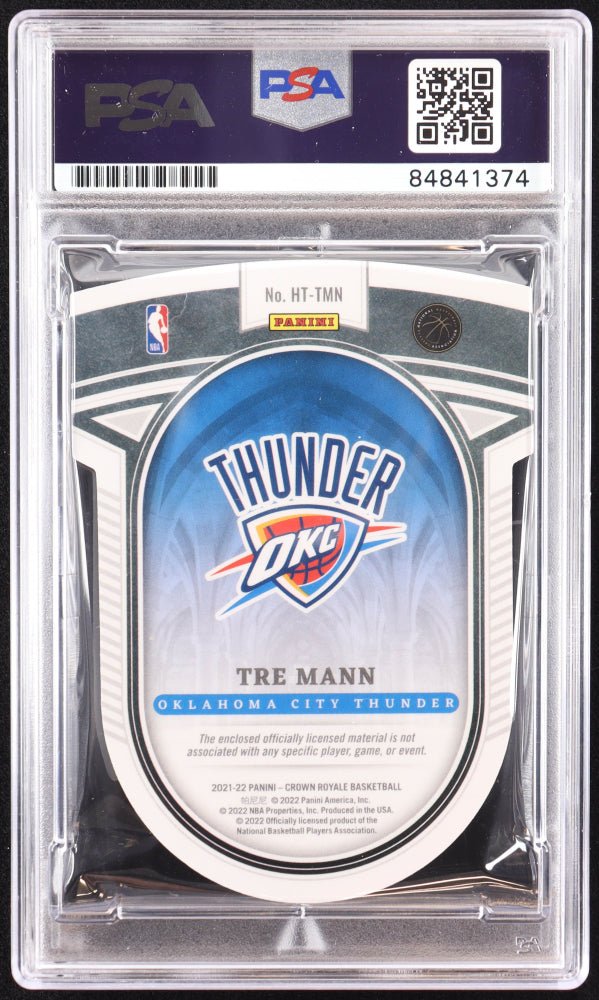 Tre Mann Signed Crown Royale Jersey Card #HTTMN RC (PSA)