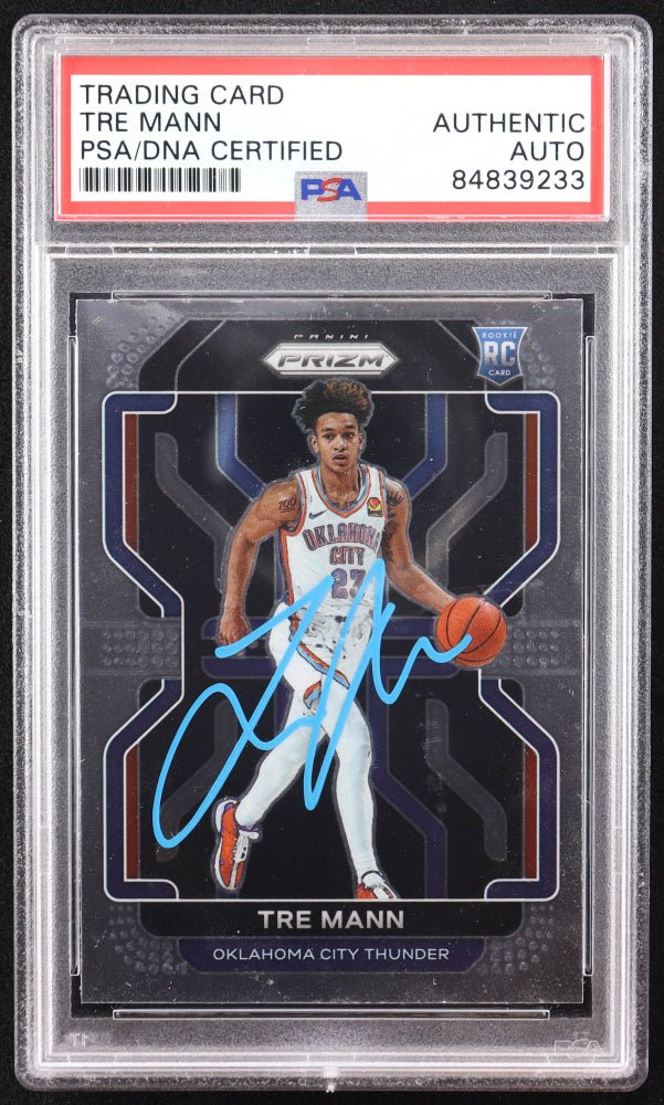 Tre Mann Signed 2021-22 Panini Prizm #274 RC (PSA)