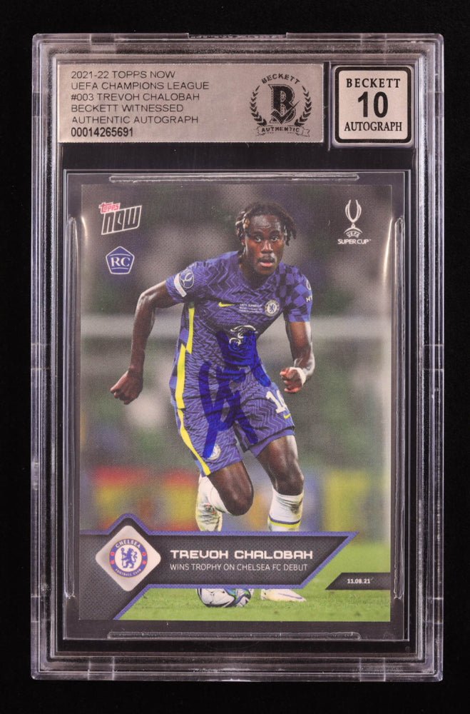 Trevoh Chalobah Signed 2021-22 Topps Now #003 RC (BGS 10)