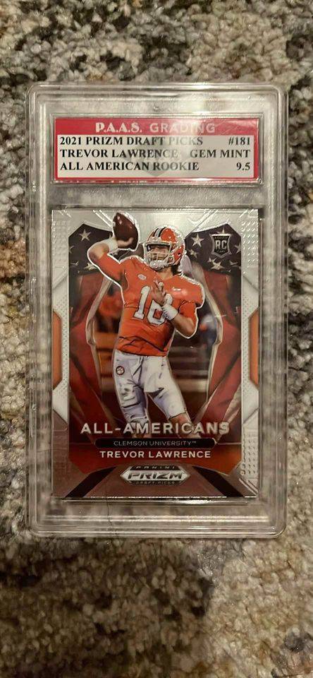 Trevor Lawrence 2021 Panini Prizm Draft Picks #181 All-Americans RC (PAAS 9.5 Gem Mint)