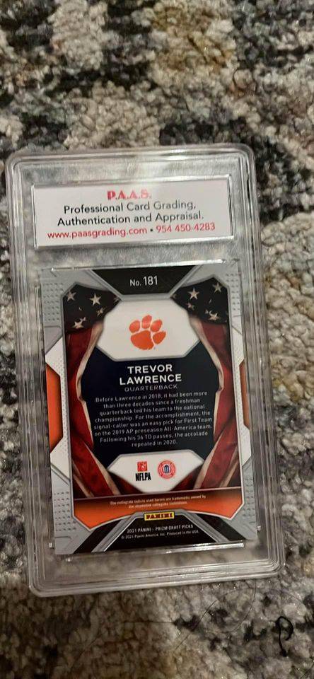 Trevor Lawrence 2021 Panini Prizm Draft Picks #181 All-Americans RC (PAAS 9.5 Gem Mint)