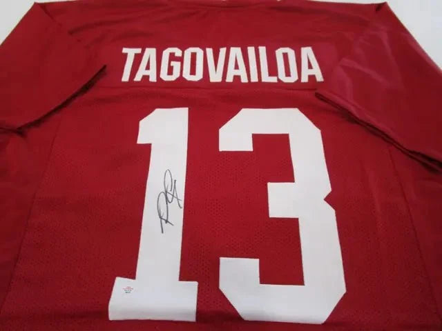 Tua Tagovailoa Alabama Signed Football Jersey (PAAS COA)