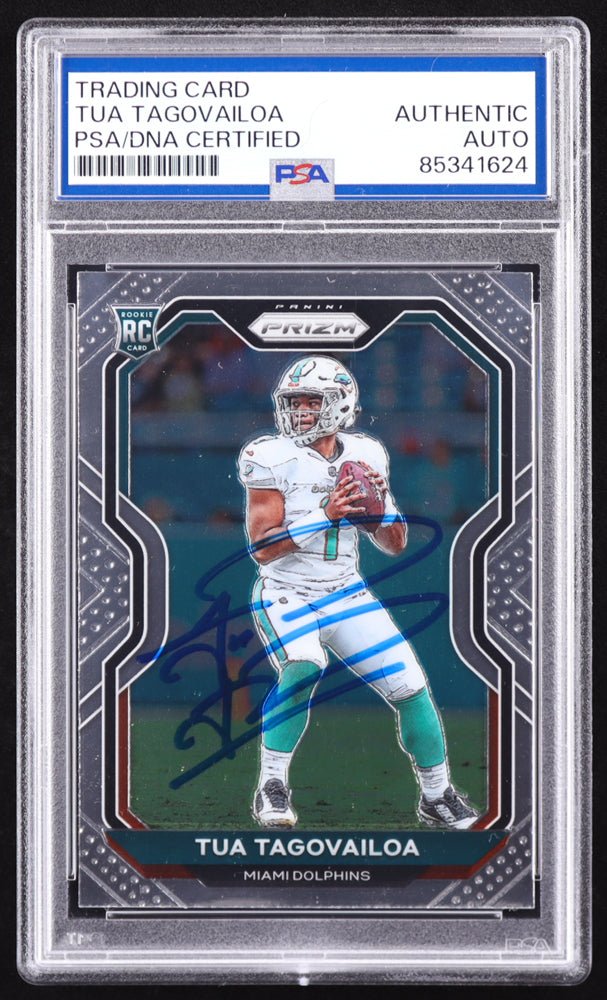 Tua Tagovailoa Signed 2020 Panini Prizm #339 RC (PSA)
