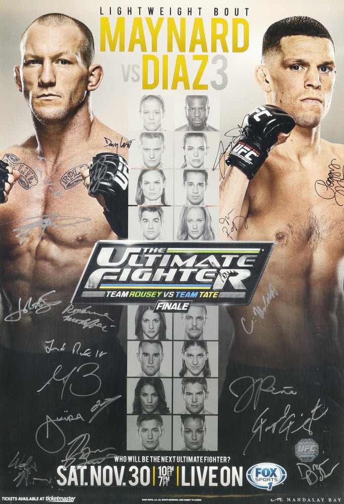 UFC Maynard vs Diaz LE 27x39 Poster, 20 Signatures (UFC)