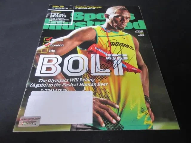 Usain Bolt Signed Magazine Direct COA