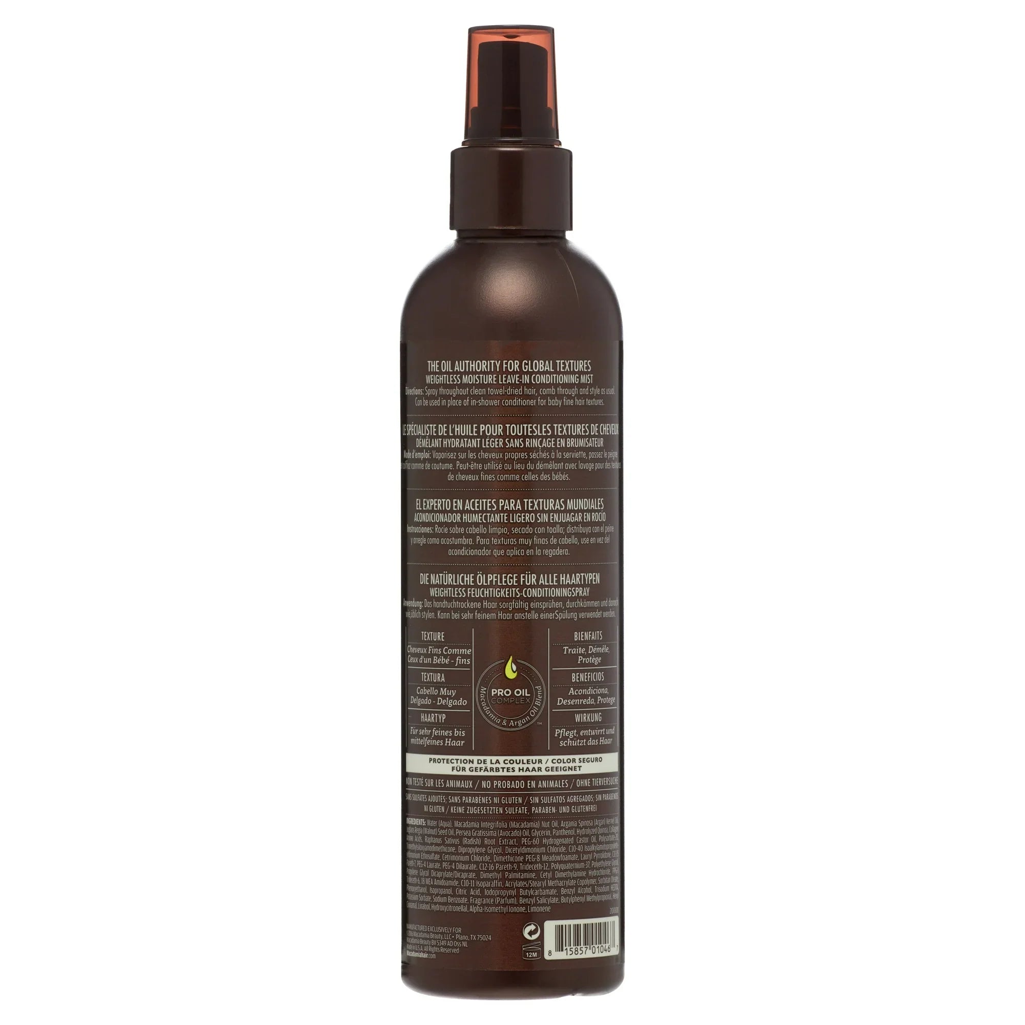 Weightless Moisture Leave-In Conditioning Mist BY Macadamia Mist 8 oz Unisex