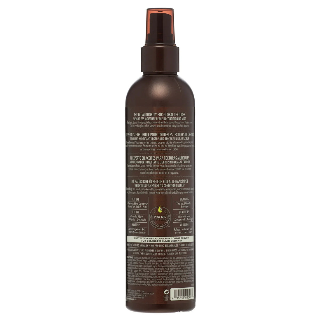 Weightless Moisture Leave-In Conditioning Mist BY Macadamia Mist 8 oz Unisex