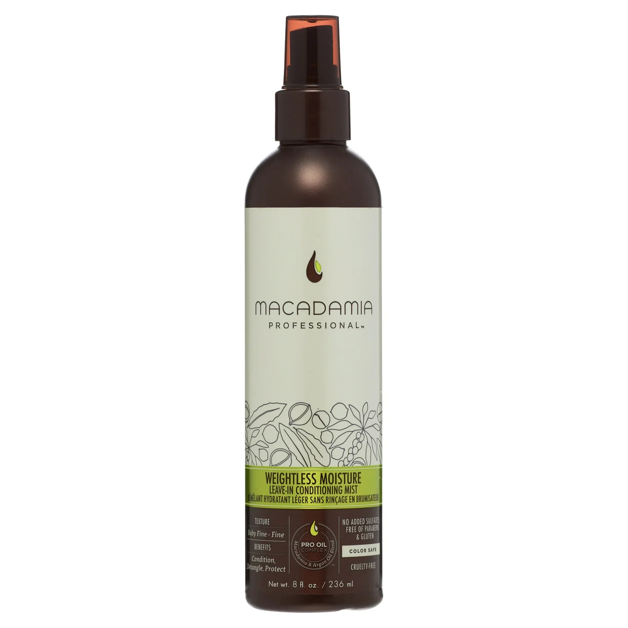 Weightless Moisture Leave-In Conditioning Mist BY Macadamia Mist 8 oz Unisex