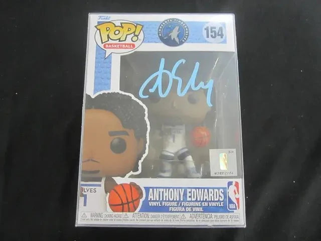 Anthony Edwards Timberwolves Signed Funko Pop #154 (PAAS COA)