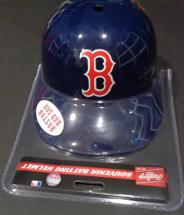 John Schreiber Red Sox Autographed Souvenir Helmet (Full Time COA)