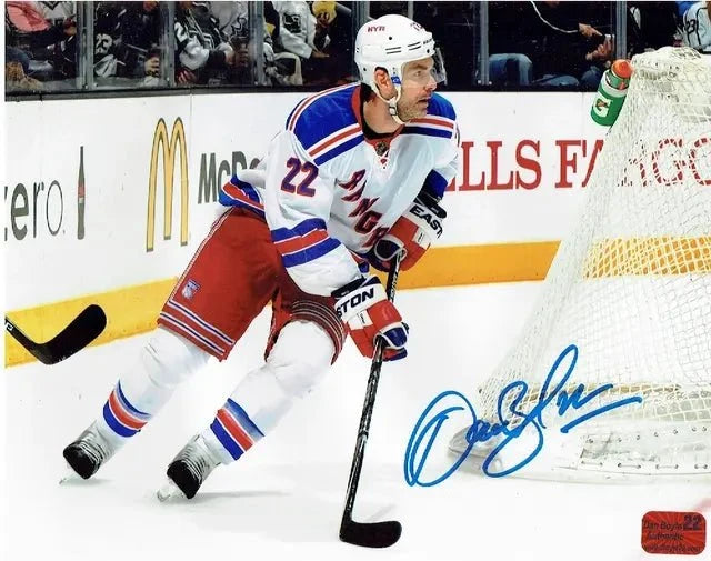 Dan Boyle Rangers Autographed 8x10 Photo (Holo)