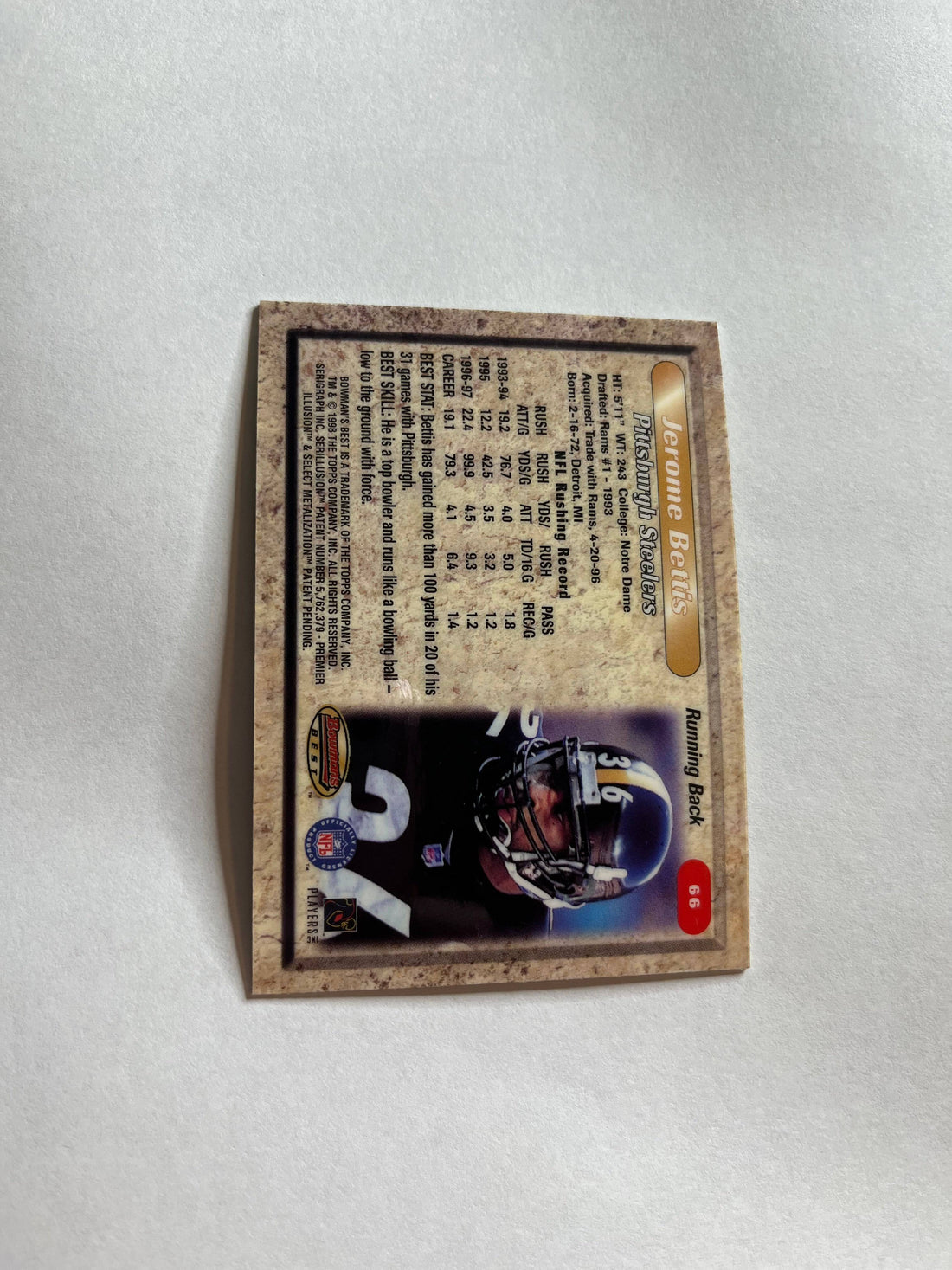 Jerome Bettis card