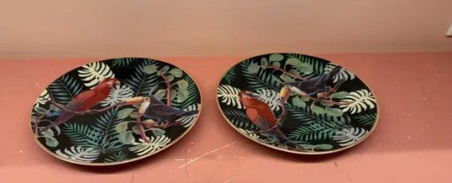 Fancy Home Collection Toucan Dessert Plates, Set of 2