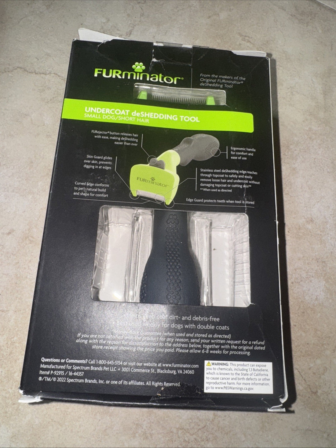 FURminator Deshedding Tool for Small Dogs with Short Hair, Genuine