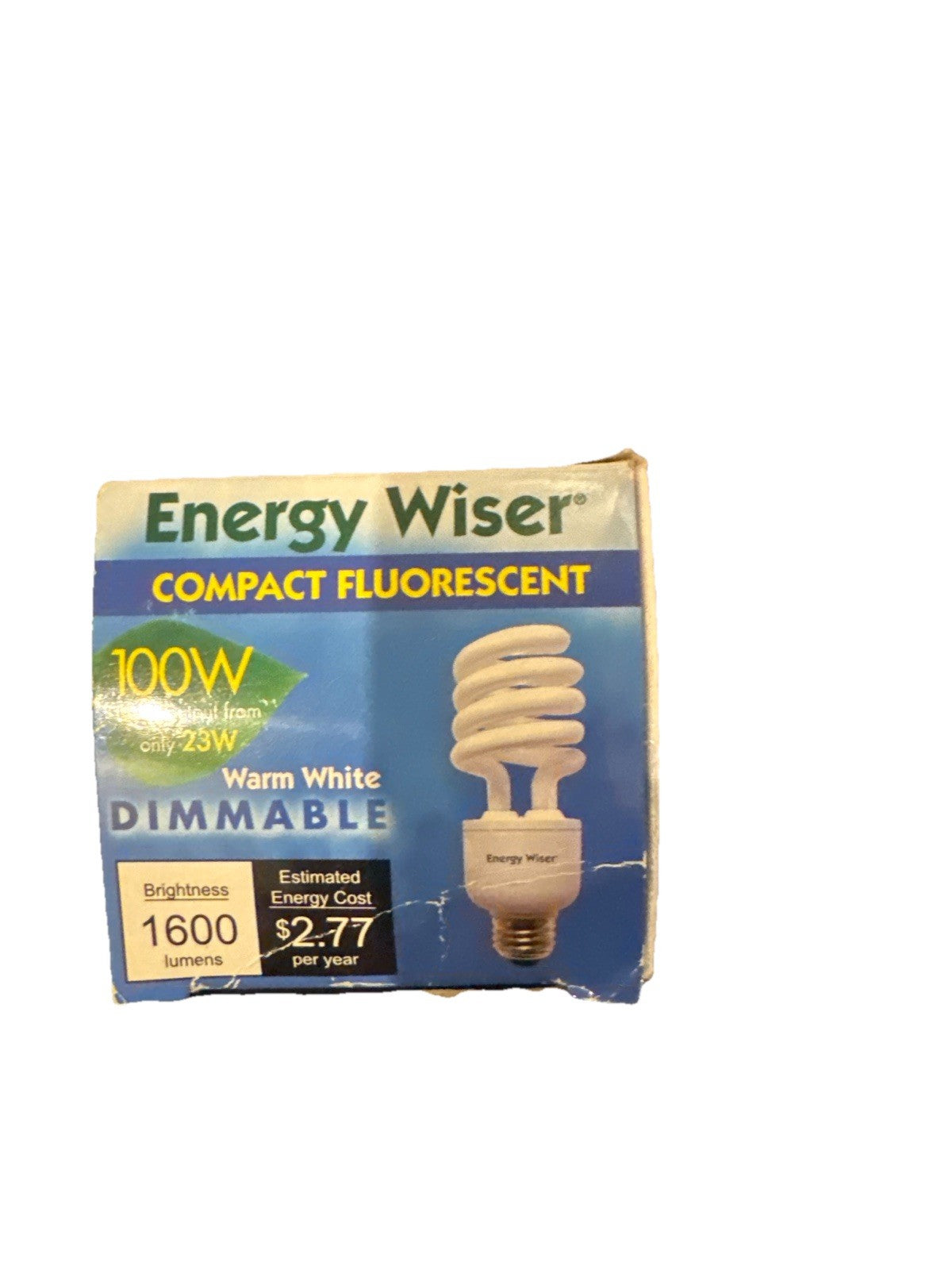 Energy Wiser 23W Dimmable CFL Bulb 100W Eq 1600lm Warm White Spiral E26