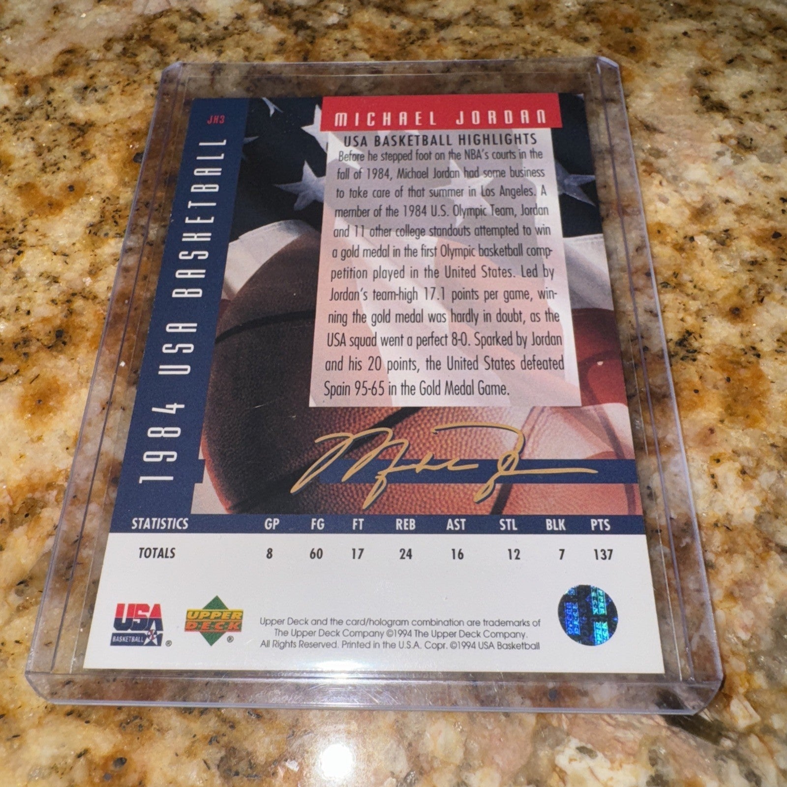 1994 Upper Deck Michael Jordan High Light Insert #JH3, Chicago Bulls, NM-Mint