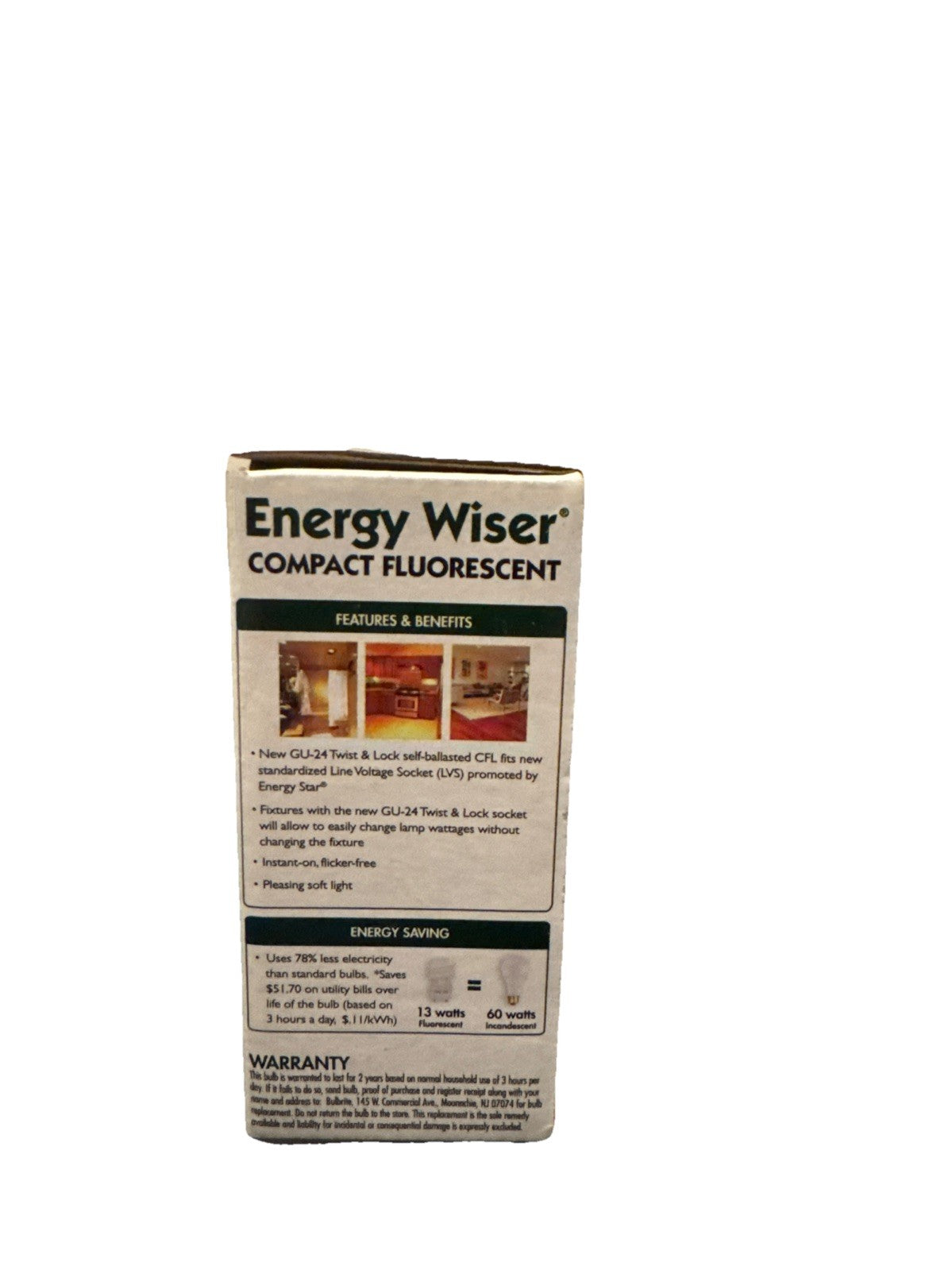 Energy Wiser GU24 CFL Bulb 13W (60W Eq) Warm White 2700K Spiral, Set of 6