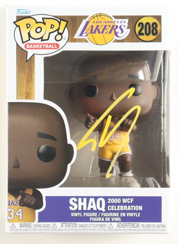 Shaquille O'Neal Signed Lakers Funko Pop 208 Beckett