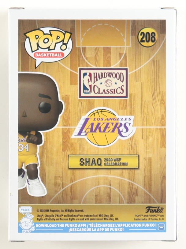 Shaquille O'Neal Signed Lakers Funko Pop 208 Beckett