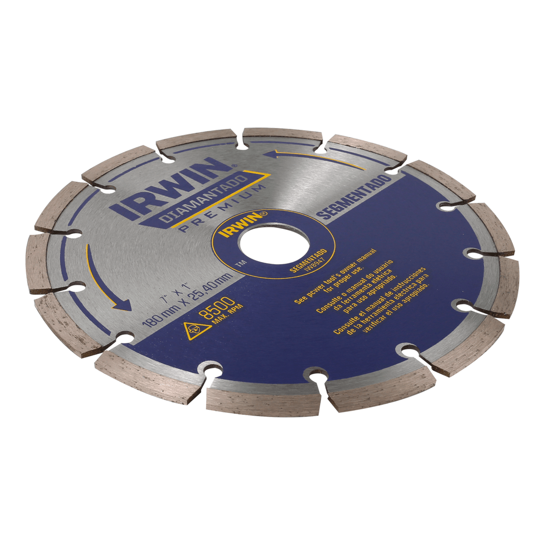 Diamond IRWIN 7" x 1" 180 mm x 25.4 mm Saw Blade