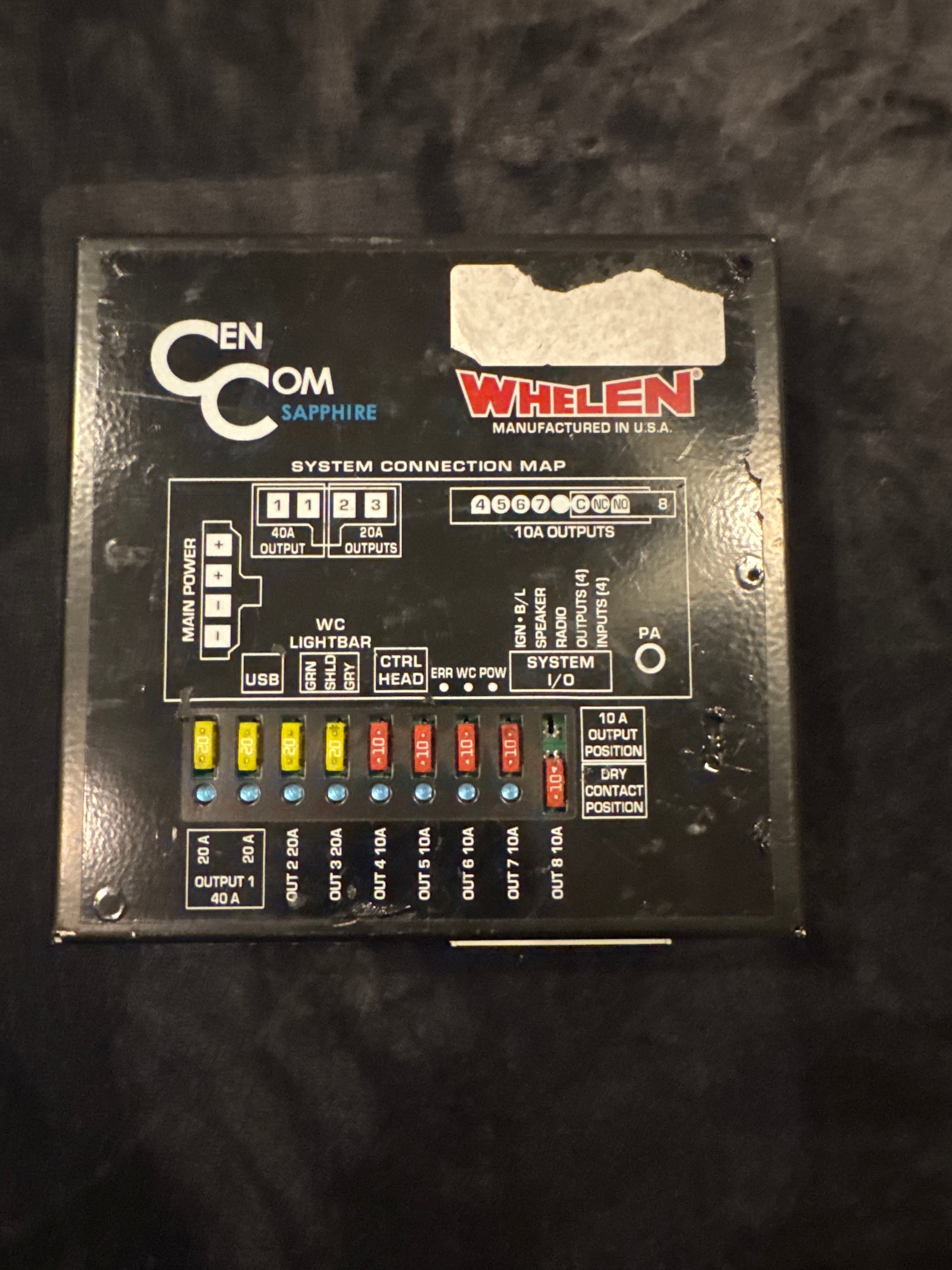 Whelen CenCom Sapphire Control Module CCSRN3/TA3 - Used, Fully Functional